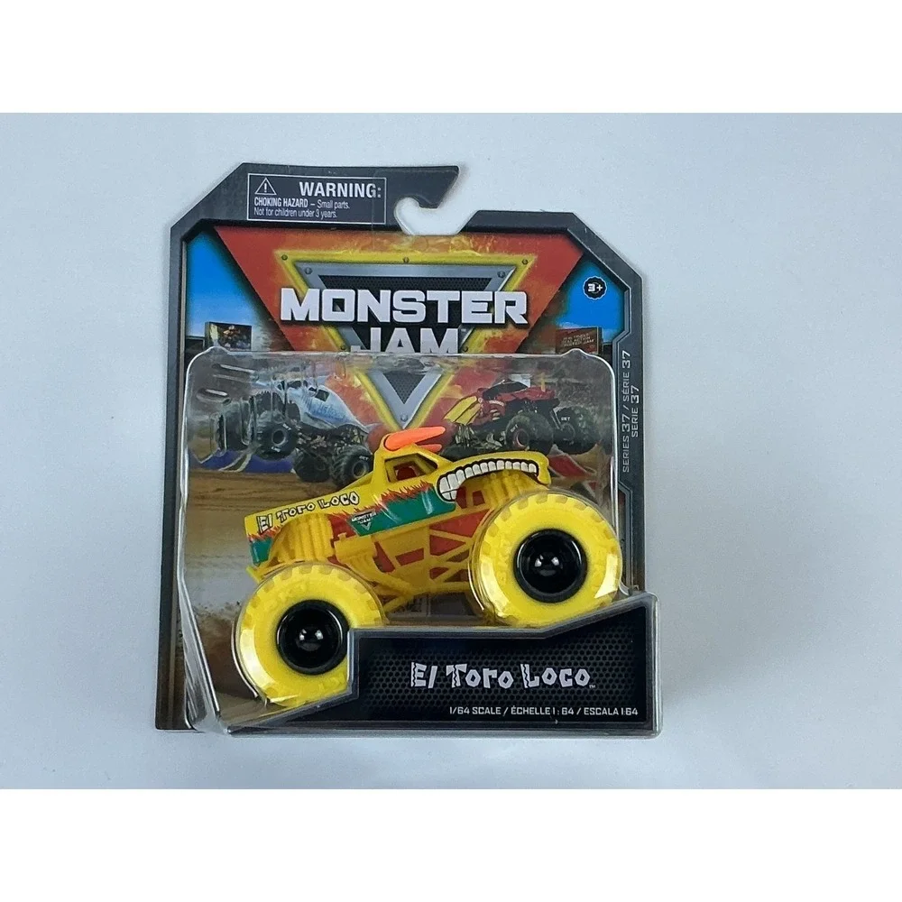 Monster Jam Spin Master 2023 El Toro Loco Overcast Series‎ 37 Yellow Wheels 1:64